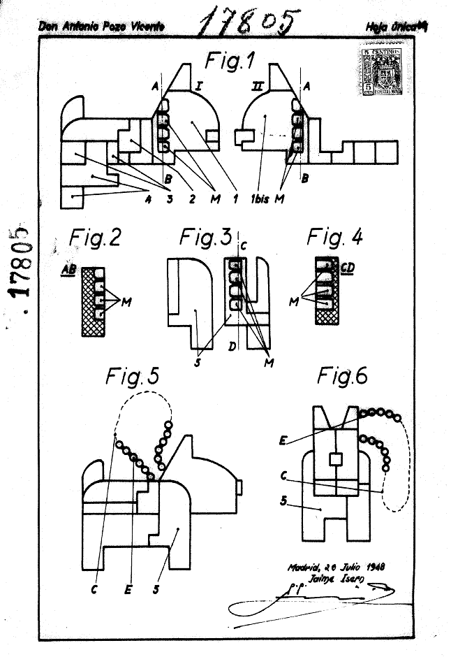 Keychain Dog patent ES17805U - Antonio Pozo Vicente 1948